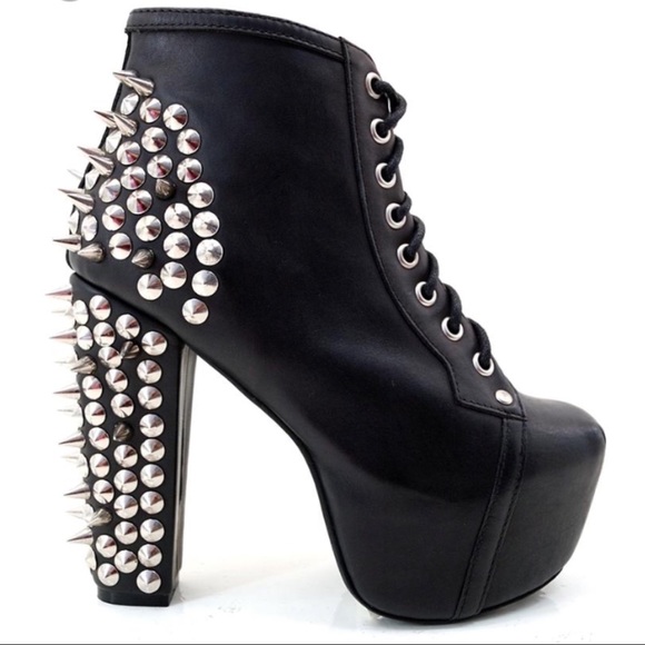 jeffrey campbell black studded boots
